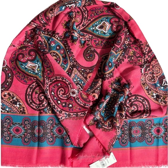 LOFT Paisley Square Scarf - Picture 2 of 5